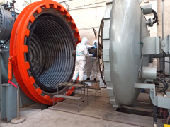 宁动柴油机配件-直径2.5米级再生冷却喷管入炉前准备工作火箭发动机喷管制造工艺
